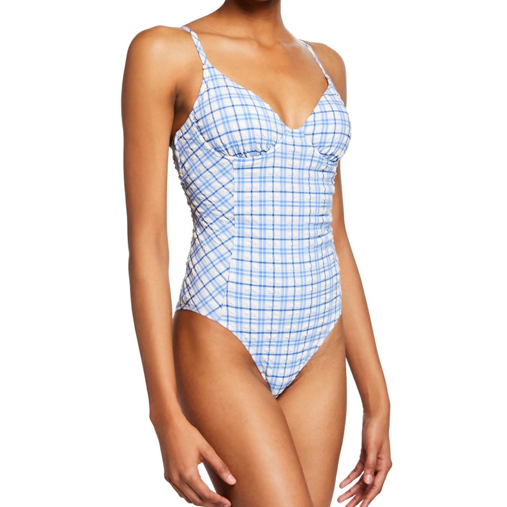 Tory Burch Plaid One Piece Swimsuit